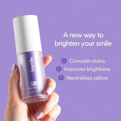 V34 Colour Corrector Serum – Purple Teeth Whitening Toothpaste | 30ml Brightening Liquid Formula